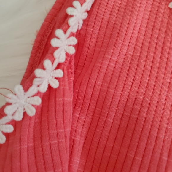 ❤SOLD❤️Anthro Elodie 🌺 Soft Floral Ribbed & Flowy Flowers Tank Slub 🌺 - Picture 11 of 16